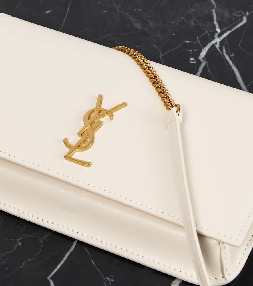 Saint Laurent Cassandre leather phone pouch