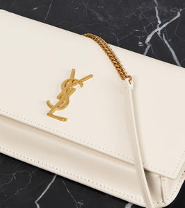 Saint Laurent Cassandre leather phone pouch