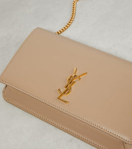Saint Laurent Cassandre leather phone pouch