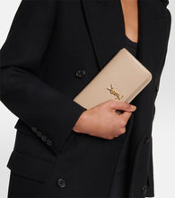 Saint Laurent Cassandre leather phone pouch