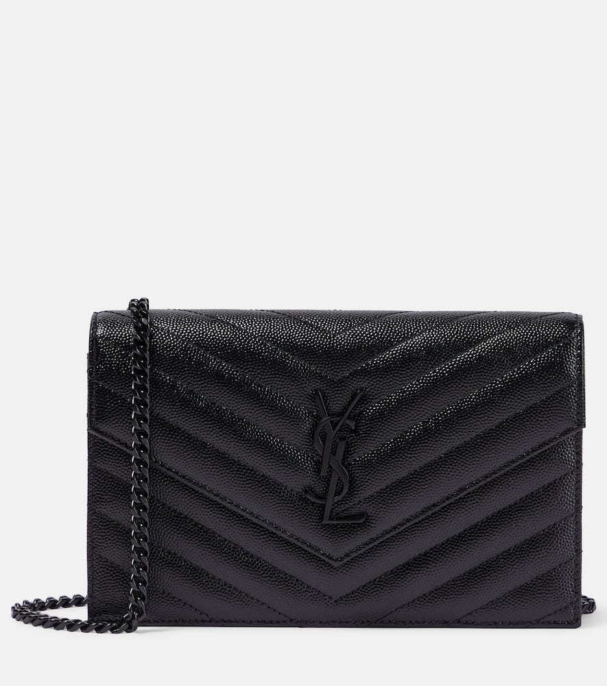 Saint Laurent Cassandre matelass√É¬© envelope leather wallet on chain. Shop Saint Laurent Shoulder Bags for women now.