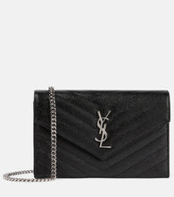 Saint Laurent Cassandre matelass√É¬© envelope leather wallet on chain. Shop Saint Laurent Crossbody Bags for women now.