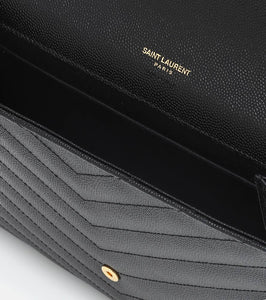 Saint Laurent Cassandre matelass√É¬© leather clutch