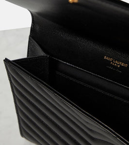 Saint Laurent Cassandre matelass√É¬© leather clutch