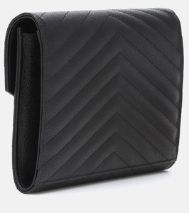 Saint Laurent Cassandre matelass√É¬© leather clutch
