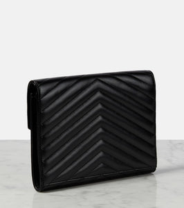 Saint Laurent Cassandre matelass√É¬© leather clutch