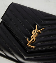 Saint Laurent Cassandre matelass√É¬© leather clutch