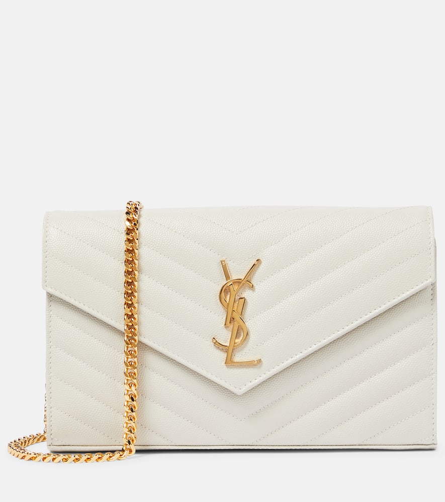 Saint Laurent Cassandre matelass√É¬© leather wallet on chain. Shop Saint Laurent Shoulder Bags for women now.
