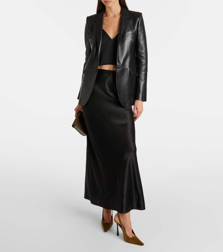 Saint Laurent Climax 110 cr√É¬™pe satin slingback pumps