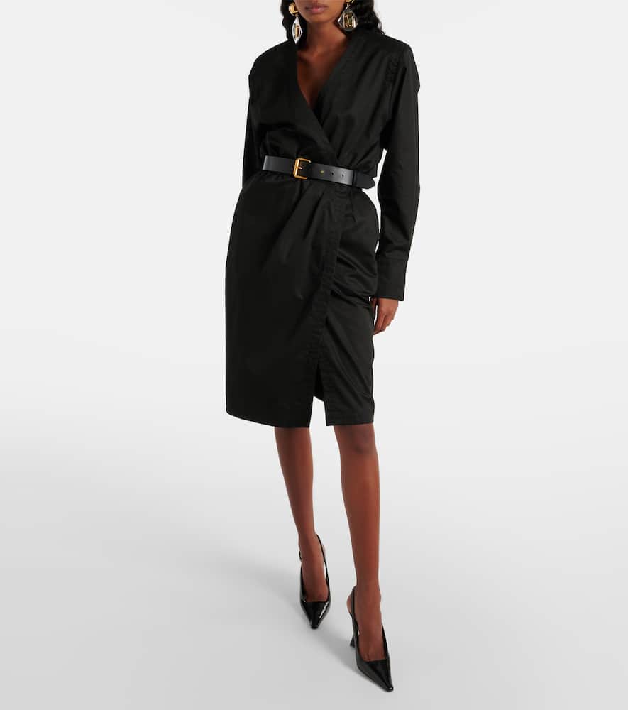 Saint Laurent Cotton and linen twill minidress