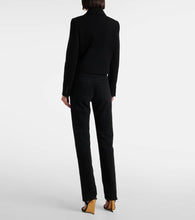 Saint Laurent Cropped wool-blend jersey jacket