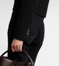 Saint Laurent Cropped wool-blend jersey jacket