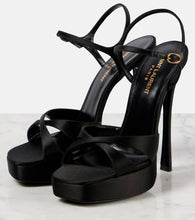 Saint Laurent Debbie 110 satin cr√É¬™pe platform sandals