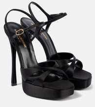Saint Laurent Debbie 110 satin cr√É¬™pe platform sandals