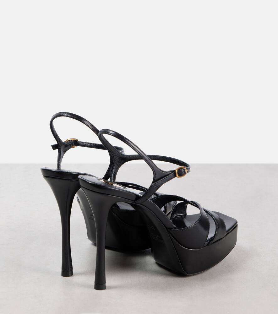 Saint Laurent Debbie 85 leather platform sandals