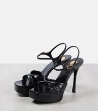 Saint Laurent Debbie 85 leather platform sandals