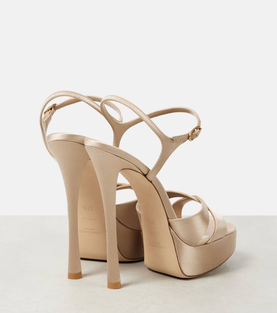 Saint Laurent Debbie satin platform sandals
