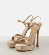 Saint Laurent Debbie satin platform sandals