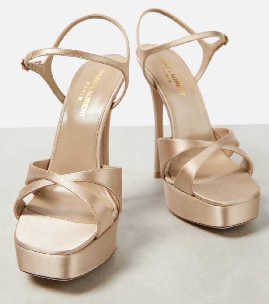 Saint Laurent Debbie satin platform sandals