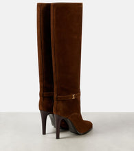 Saint Laurent Diane 100 suede knee-high boots