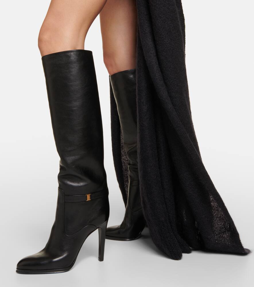 Saint Laurent Diane 105 leather knee-high boots