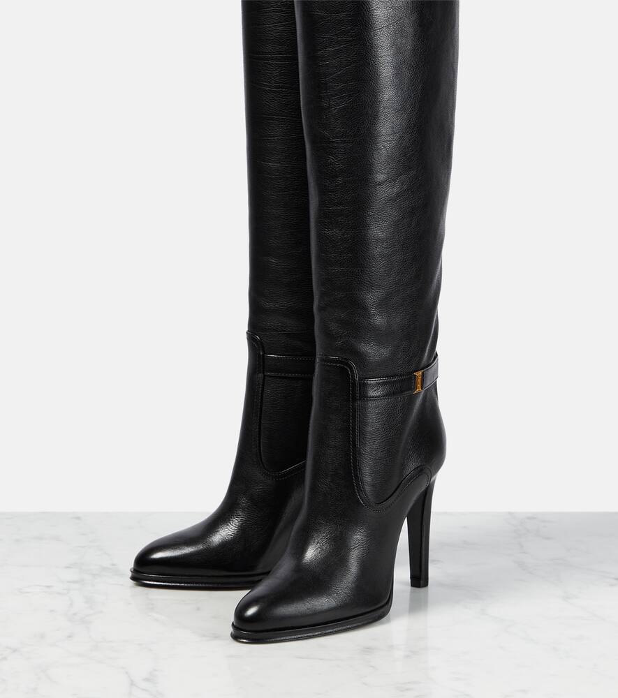 Saint Laurent Diane 105 leather knee-high boots