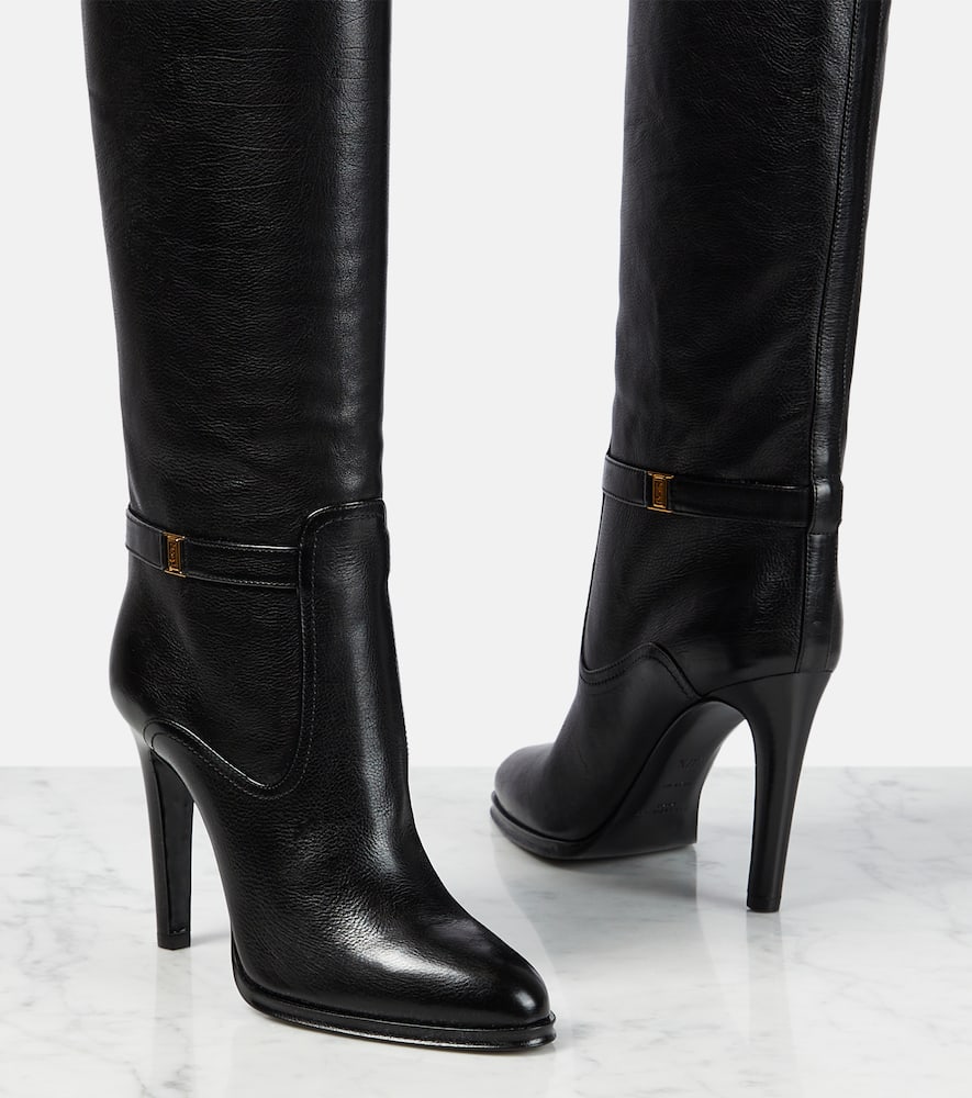 Saint Laurent Diane 105 leather knee-high boots