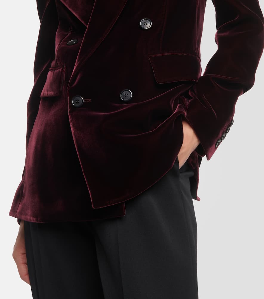 Saint Laurent Double-breasted velvet blazer
