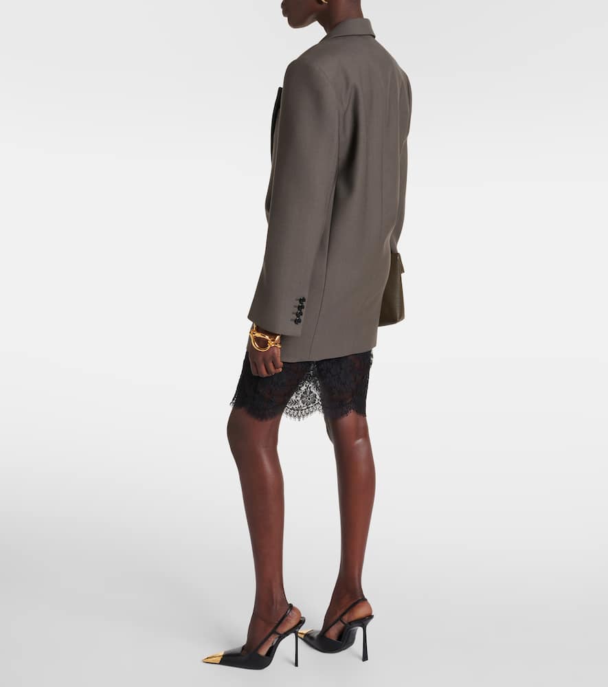 Saint Laurent Double-breasted wool gabardine blazer