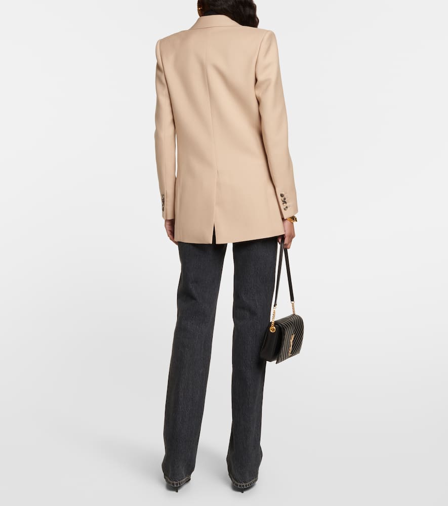 Saint Laurent Double-breasted wool gabardine blazer