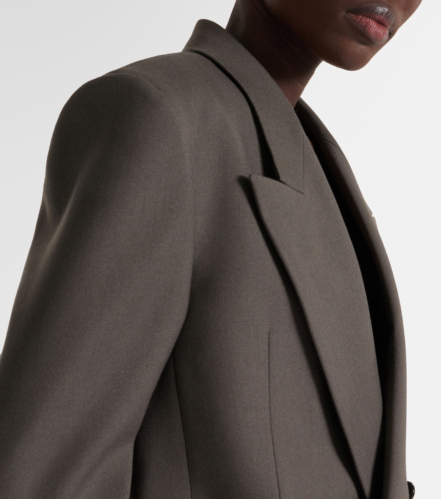 Saint Laurent Double-breasted wool gabardine blazer