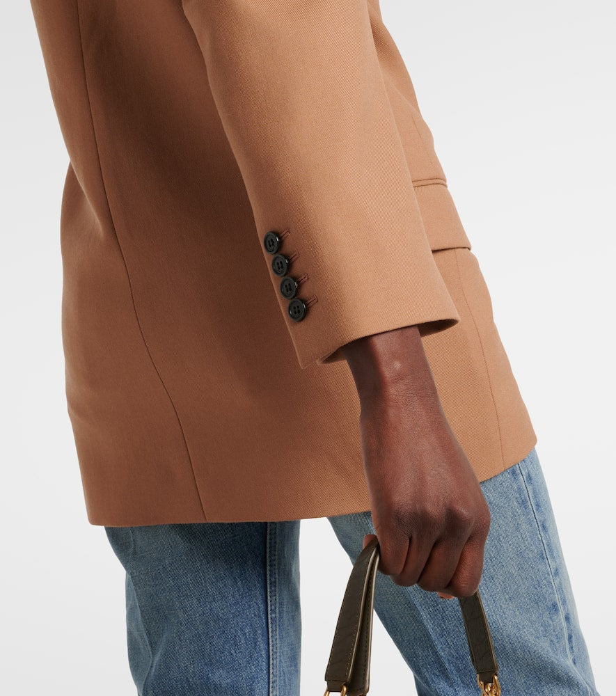 Saint Laurent Double-breasted wool gabardine blazer