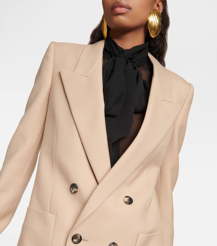Saint Laurent Double-breasted wool gabardine blazer