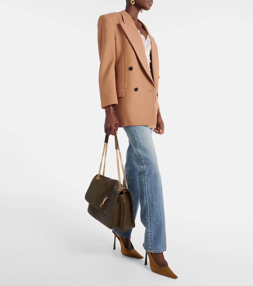 Saint Laurent Double-breasted wool gabardine blazer