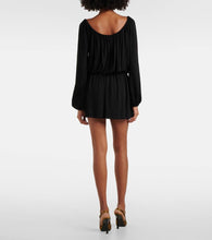 Saint Laurent Draped jersey minidress