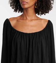 Saint Laurent Draped jersey minidress