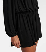 Saint Laurent Draped jersey minidress