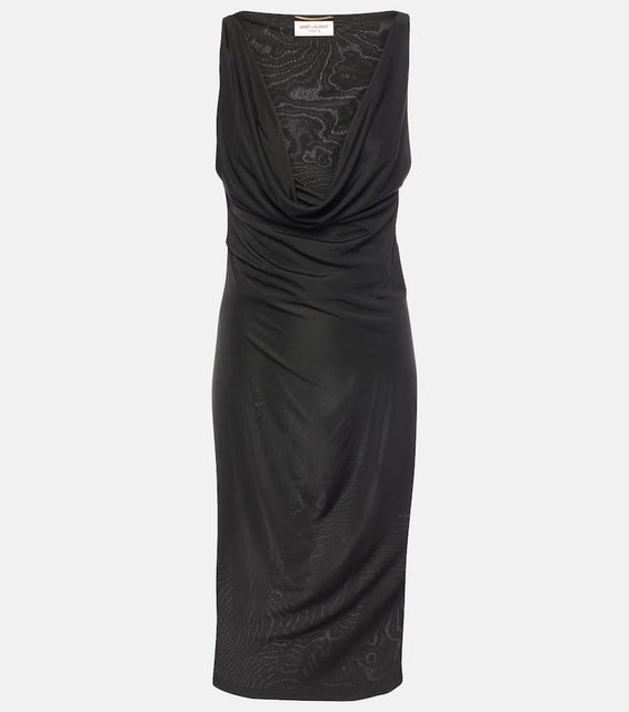 Saint Laurent Draped midi dress