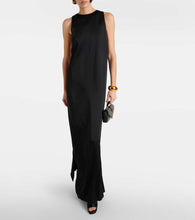 Saint Laurent Draped satin cr√É¬™pe gown