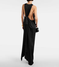 Saint Laurent Draped satin cr√É¬™pe gown
