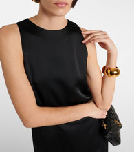 Saint Laurent Draped satin cr√É¬™pe gown