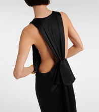 Saint Laurent Draped satin cr√É¬™pe gown
