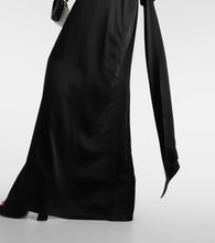 Saint Laurent Draped satin cr√É¬™pe gown