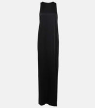Saint Laurent Draped satin cr√É¬™pe gown