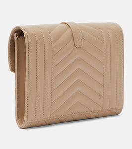 Saint Laurent Envelope matelass√É¬© leather clutch