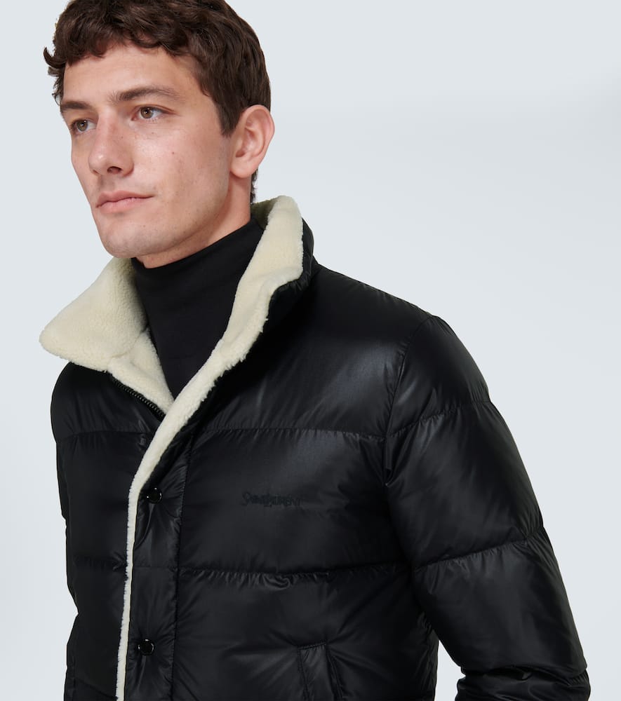 Saint Laurent Faux shearling-lined down jacket