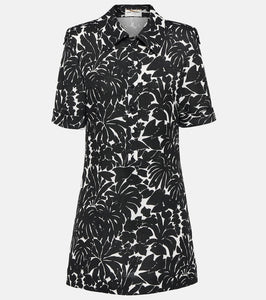 Saint Laurent Floral jersey shirt dress
