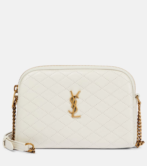 Saint Laurent Gaby Small quilted leather shoulder bag. Shop Saint Laurent Shoulder Bags for women now.