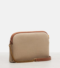 Saint Laurent Gaby leather-trimmed canvas crossbody bag