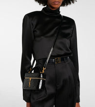 Saint Laurent Gaby quilted patent leather vanity bag